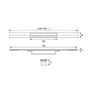 Душевой лоток TECE TECEdrainprofile 671600 160 см хром матовый